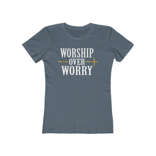 "Worship over Worry" Women's short sleeve tee
